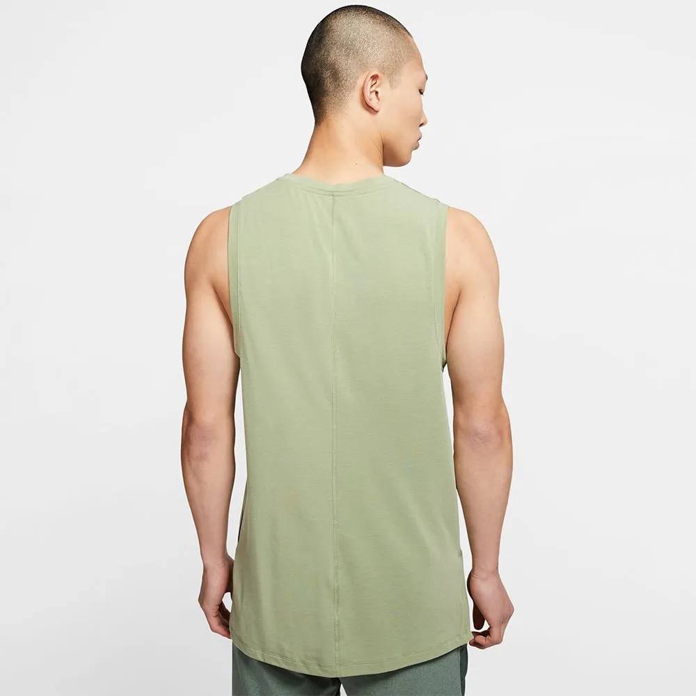 Nike Dri Fit Yoga Sleeveless TShirt Green, Traininn