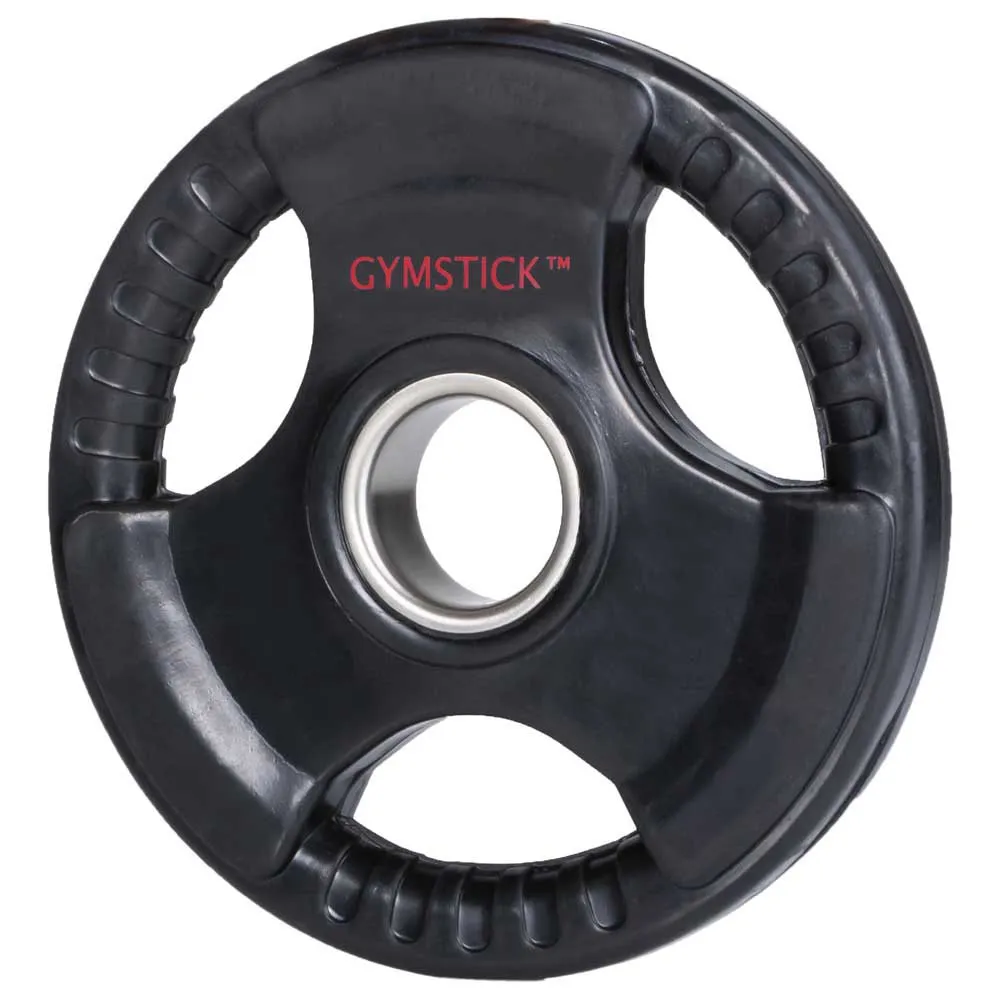 Gymstick Rubber Weight Plate 15 Kg Unit Black, Traininn