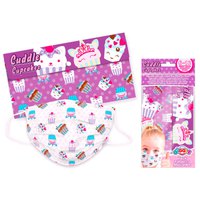 Kids licensing Cuddle Cupcakes 5 Units+Case Face Mask