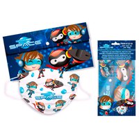 Kids licensing Space Set 5 Disposable Childrens Surgical With Case Face Mask