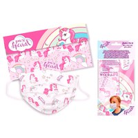 kids-licensing-unicorn-set-5-disposable-childrens-surgical-with-case-face-mask