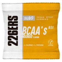 226ERS Vegan Sport Gummies 30g 42 Unités SUB9 BCAA Mangue Gommes Energétiques Boîte