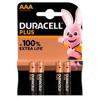 Duracell Plus AAA LR03 Alkaline Batteries 4 Units