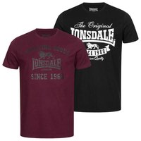 lonsdale-camiseta-de-manga-corta-torbay-2-unidades