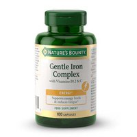 Natures bounty Hierro Gentle Complex + Vitamin C & B12 Neutrale Smaak 100 Petten