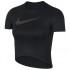 Nike Pro Crop Metallic Graphic Kurzarm T-Shirt