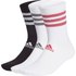 adidas Glam 3-Stripes Cushioned Crew Sport sokker 3 par