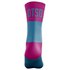 Otso Multi-sport Medium Cut Light Blue/Fluo Pink socks